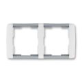 Element® 3901E-A00120 04 rámeček dvojnásobný, vodorovný barva bílá / ledová šedá ABB