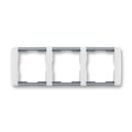 Element® 3901E-A00130 04  rámeček trojnásobný, vodorovný barva bílá / ledová šedá ABB