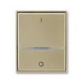 Time® 3558E-A00655 33 kryt spínače jednoduchý, s průzorem a potiskem (pro spín. řaz. 2S, 2)barva šampaňská ABB