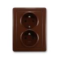Swing® 5512G-C02349 H1 zásuvka dvojnásobná s ochrannými kolíky barva hnědá *ABB