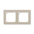 Levit® 3901H-A05520 18 rámeček   dvojnásobný s otvorem 55x55 barva macchiato / bílá  *ABB