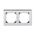 Levit®M 3901H-A05520 70 rámeček dvojnásobný s otvorem 55x55 barva titanová / kouřová černá ABB