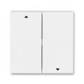 Levit® 3559H-A00662 01 kryt spínače žaluziového kolébkového, dělený, s potiskem barva  bílá / ledová bílá * ABB