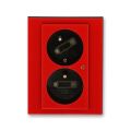 Levit® 5593H-C02357 65 zásuvka dvojnásobná, s ochranou před přepětím barva červená / kouřová černá *  ABB