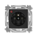 Levit®M 5599H-A02357 63 zásuvka jednonásobná, s ochranou před přepětím barva onyx / kouřová černá ABB