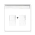 Neo® 5014M-A11018 03 kryt zásuvky komunikační, s krycími clonkami (pro 2 zásuvky)barva bílá / bílá ABB