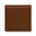 Classic 3553-52289 H3 přepínač dvojitý střídavý, řazení 6+6 barva hnědá ABB