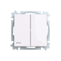 Zoni® 3559T-A52940 500 přepínač dvojitý střídavý, s krytem, řazení 6+6, IP44 barva bílá ABB
