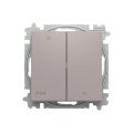 Zoni® 3559T-A88940 244 ovládač žaluziový, s krytem, řazení 1/0+1/0, IP44 barva greige ABB