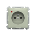 Zoni® 6699T-A06657 243 zásuvka jednonásobná, s clonkami, s ochranou před přepětím barva olivová ABB
