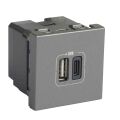 MOSN 2XUSB-A+C NABÍJEČKA 3A HL  *079392 Legrand