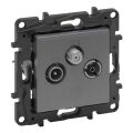 Niloé™ Step  zásuvka TV-RD-SAT průběžná ocelová  *863478 Legrand