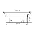 Krabice podlahová BIURO+ 04-0012-100 plastová barva nerezová ocel 28301 Kanlux