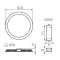 Svítidlo LED ROUNDA V2LED18W-WW-W stropní vestavné barva bílá 28935 Kanlux