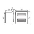 Ventilátor TWISTER AERO 100T s kuličkovými ložisky a časovačem barva bílá 70971 Kanlux