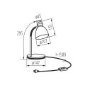 Svítidlo LED ZARA HR-40-SR kancelářská stolní lampa barva stříbrná 7560 Kanlux