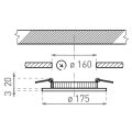 Svítidlo LED VEGA-R White 12W CCT 1100/1600lm vestavné typu downlight GXDW404 Greenlux