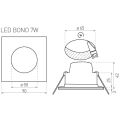 Svítidlo LED BONO-S WHITE 5W NW 660/460lm vestavné typu downlight barva bílá GXLL023v2 Greenlux