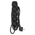 Prodlužovací kabel – 5 zásuvek, 3m, černý *PC0513