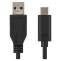USB kabel 3.0 A/M - USB 3.1 C/M 1m černý, Quick charge