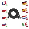 Gumový prodlužovací kabel spojka 20m 2Z 3x 1,5mm, IP44 černý *P0603
