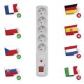 Přepěťová ochrana – 5 zásuvek, 3m, šedá *P53874