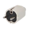 Vidlice 1105-B IP20/230V/16A - domovní, PVC, bílá Famatel