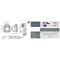 Zásuvka vestavná 13957F IP54/230V/16A s ochranným kolíkem, modrá (smyčkovací) Famatel