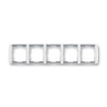 Element® 3901E-A00150 04 rámeček pětinásobný, vodorovný barva bílá / ledová šedá ABB