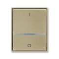 Time® 3558E-A00655 33 kryt spínače jednoduchý, s průzorem a potiskem (pro spín. řaz. 2S, 2)barva šampaňská ABB