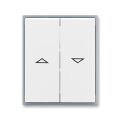 Element® 3558E-A00662 04 kryt spínače žaluziového kolébkového, dělený, s potiskem barva bílá / ledová šedá ABB
