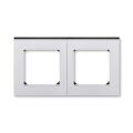 Levit®M 3901H-A05020 70 rámeček dvojnásobný, pro vodorovnou i svislou montáž barva titanová / kouřová černá ABB