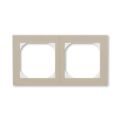 Levit® 3901H-A05520 18 rámeček   dvojnásobný s otvorem 55x55 barva macchiato / bílá  *ABB