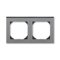 Levit®M 3901H-A05520 69 rámeček dvojnásobný s otvorem 55x55 barva ocelová / kouřová černá ABB
