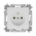 Levit®M 6619H-A06557 16 zásuvka jednonásobná 55×55, s ochranným kolíkem, s clonkami (typ 6619) barva šedá ABB