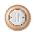 Decento® 3559K-C86345 50 ovládač přepínací, se svorkou N, řazení 6/0 barva bílá (porcelán) / přírodní buk ABB