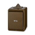 Praktik 3553-25922 H IP44 přepínač střídavý s čirým průzorem, se svorkou N 6S,6So hnědý ABB