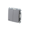 Zoni® 3559T-A52940 241 přepínač dvojitý střídavý, s krytem, řazení 6+6, IP44 barva šedá ABB