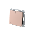 Zoni® 3559T-A52940 242 přepínač dvojitý střídavý, s krytem, řazení 6+6, IP44 barva pudrová ABB