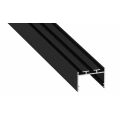 Profil hliníkový AL-PROFIL ALBA BLACK ANODIZED 2M (10-1402-20) přisazený,závěsný barva černá GXLP2105 Greenlux