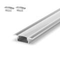 Sestava profilu SET-PROFIL (F) SR/ML 2m pro LED pásky difuzoru a koncovek barva stříbrná GXLP904 Greenlux