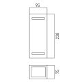 Svítidlo LED BRICK 2GU10 nástěnné designové barva antracitově šedá GXPS001 Greenlux