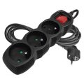 PRODLUŽKA 3Z 3M S VYP. 1,5MM ČERNÁ *PC1313R emos