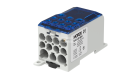 Distribuční blok OJL 280A, vstup 1xAl/Cu120mm?, výstup 2x35/5x16/4x10mm? modrý typ MAB1281B10 Morek