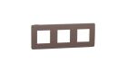 Unica Studio Color - Krycí rámeček trojnásobný, Chocolate/Černý *NU280617