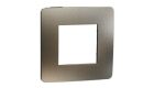 Unica Studio Metal - Krycí rámeček jednonásobný, Bronze/Černý *NU280252M