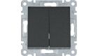 Hager WL0043 Spínač sériový, řazení 5, bílá lesk černá mat