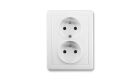 Swing® 5512G-C02349 B1 zásuvka dvojnásobná s ochrannými kolíky barva jasně bílá *ABB