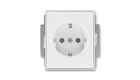 Element® 5518E-A03459 01 zásuvka jednonásobná s ochr. kontakty (podle DIN), s clonkami barva bílá / ledová bílá ABB