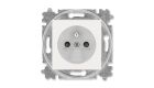 Levit®M 5519H-A02357 68 zásuvka jednonásobná s ochranným kolíkem, s clonkami barva  perleťová / ledová bílá ABB